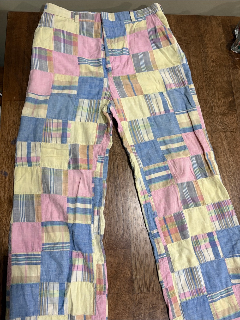Lady Thomson Vintage? Madras Cotton Pants. Pastel. Small / medium 6 ?
